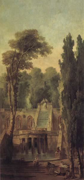 ROBERT, Hubert Landscape with Terrace and Cascade